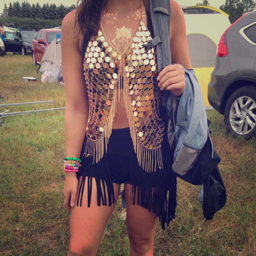 Gold sequin disc top ✨✨